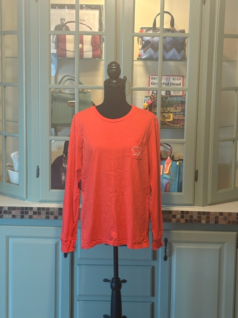 ivory ella Coral Long-Sleeve Pocket Tee - Women's